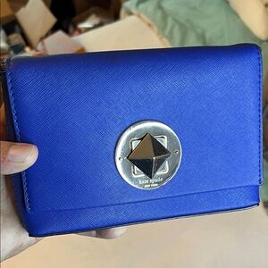 Kate Spade Royal Blue Crossbody with Silver Accent